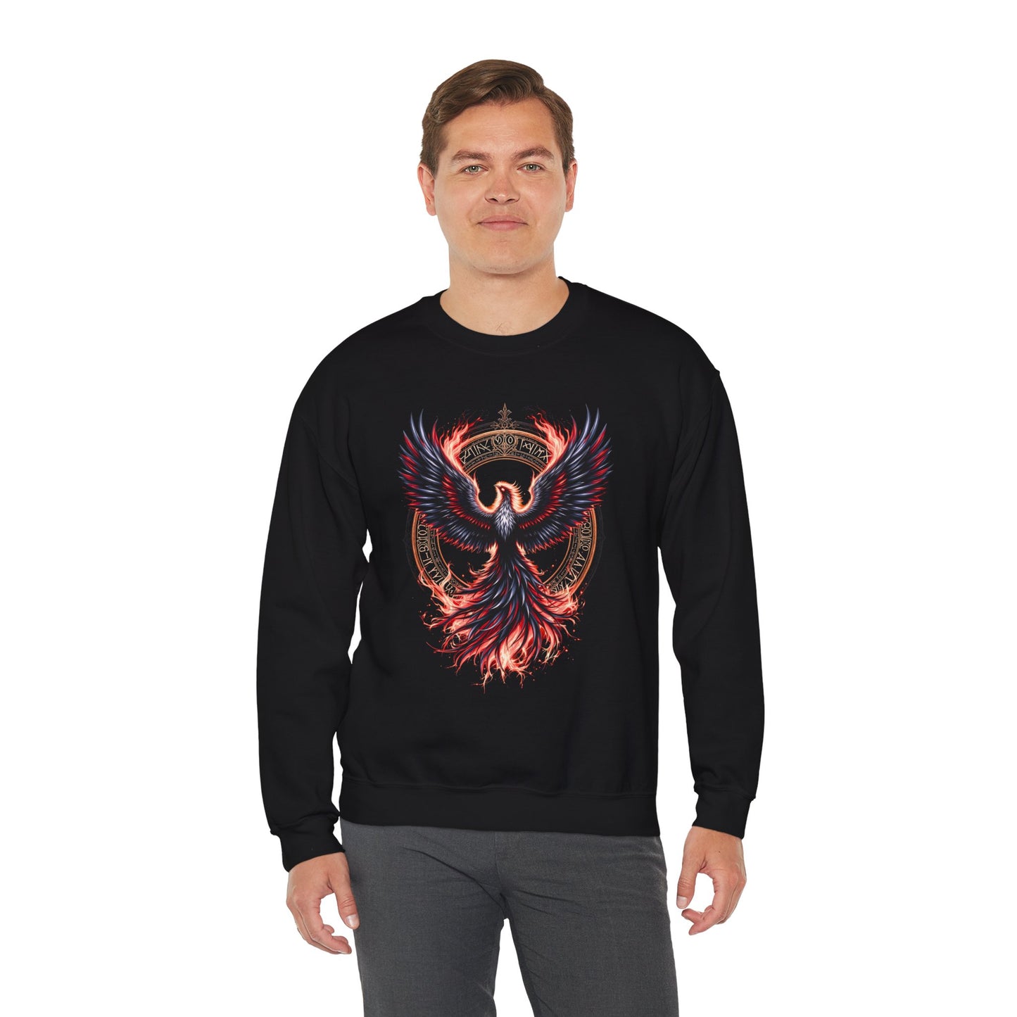 Phoenix Fire Unisex Heavy Blend™ Crewneck Sweatshirt - Bold Graphic Design