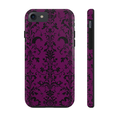 Elegant Damask Tough Phone Cases for Protection and Style