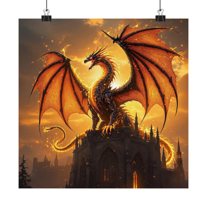 Epic Dragon Vertical Poster - Fantasy Home Decor for Gamers and Dreamers