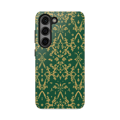 Elegant Damask Green Tough Phone Case