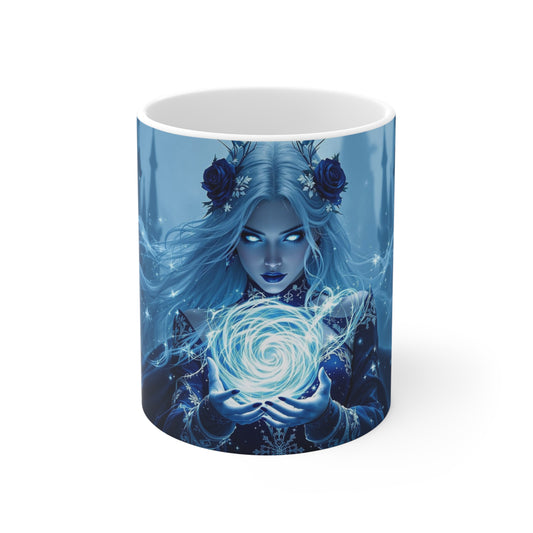 Enchanted Mystic Mug - 11oz with Ethereal Sorceress Design