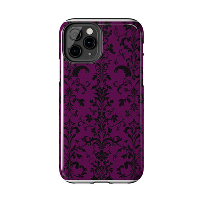 Elegant Damask Tough Phone Cases for Protection and Style