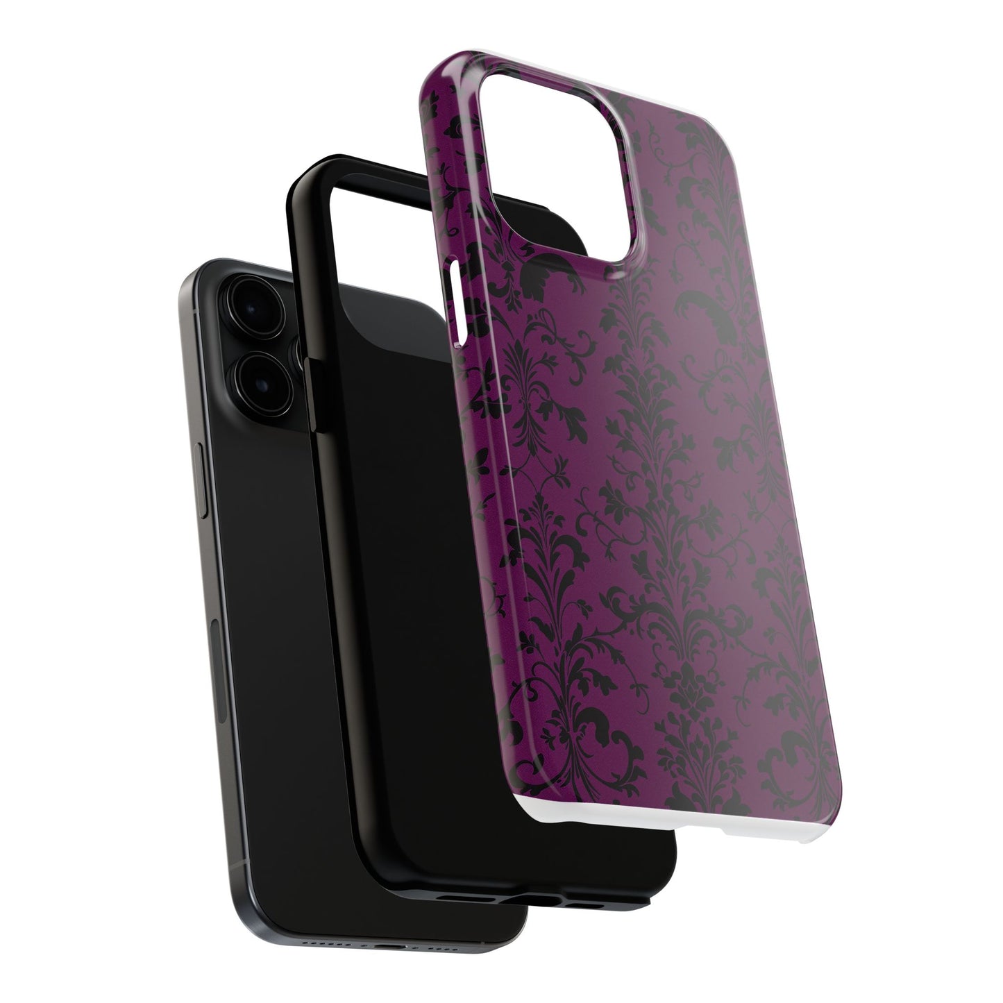 Elegant Damask Tough Phone Cases for Protection and Style