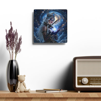 Mystical Goddess Acrylic Wall Clock - Celestial Decor for Home and Office