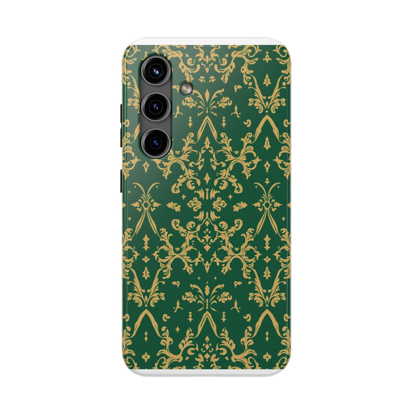 Elegant Damask Green Tough Phone Case