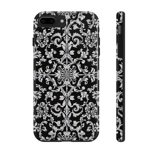 Elegant Floral Tough Phone Case - Durable Protection with Timeless Design