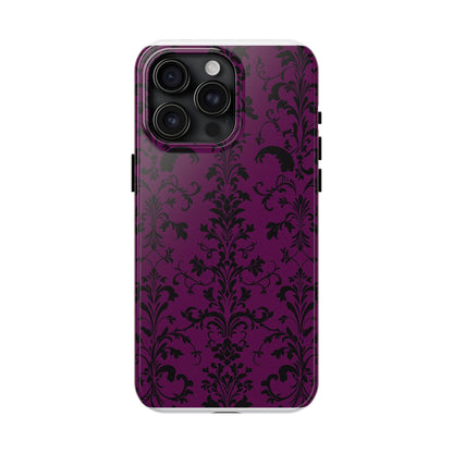 Elegant Damask Tough Phone Cases for Protection and Style