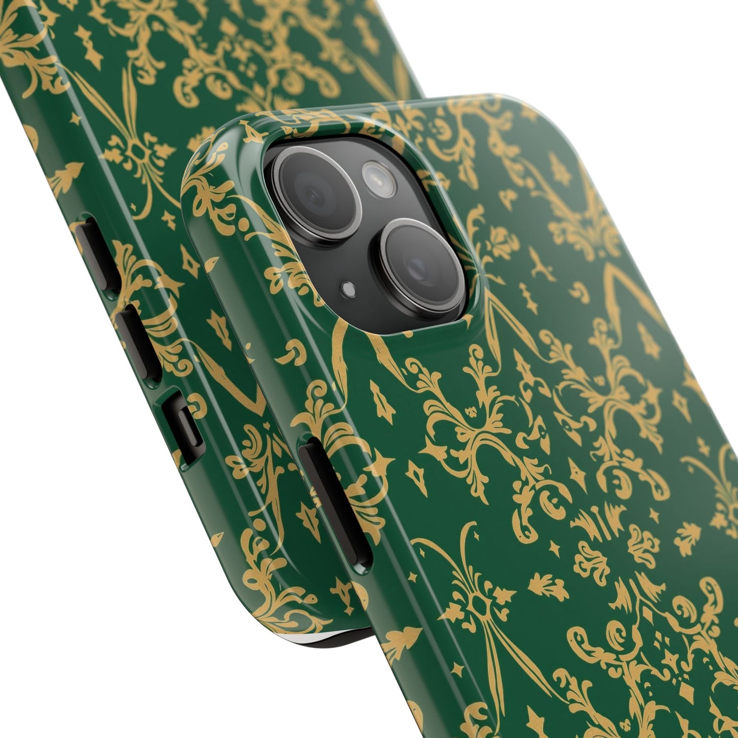 Elegant Damask Green Tough Phone Case