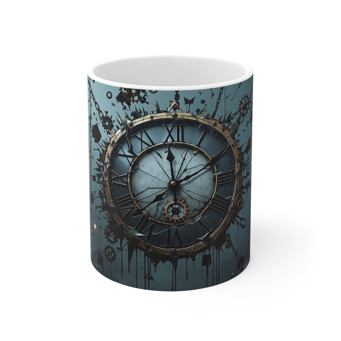 Steampunk Clock 11oz Mug - Unique Vintage Design for Coffee Lovers