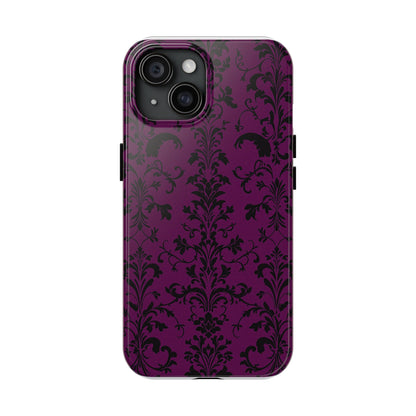 Elegant Damask Tough Phone Cases for Protection and Style