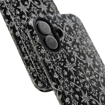 Elegant Floral Tough Phone Case - Durable Protection with Stylish Design