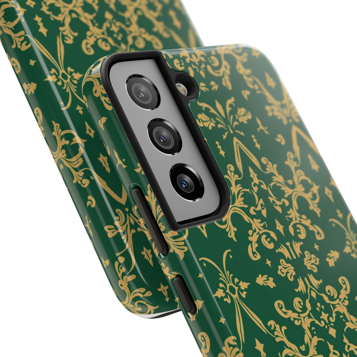 Elegant Damask Green Tough Phone Case