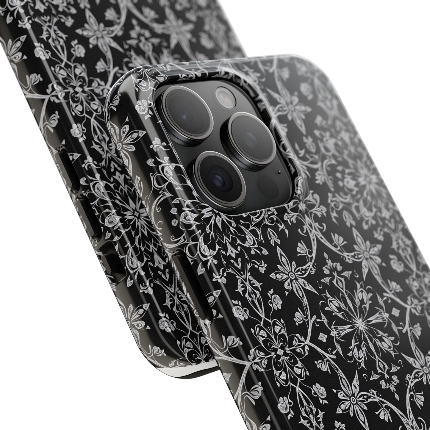 Elegant Floral Tough Phone Case - Durable Protection with Stylish Design