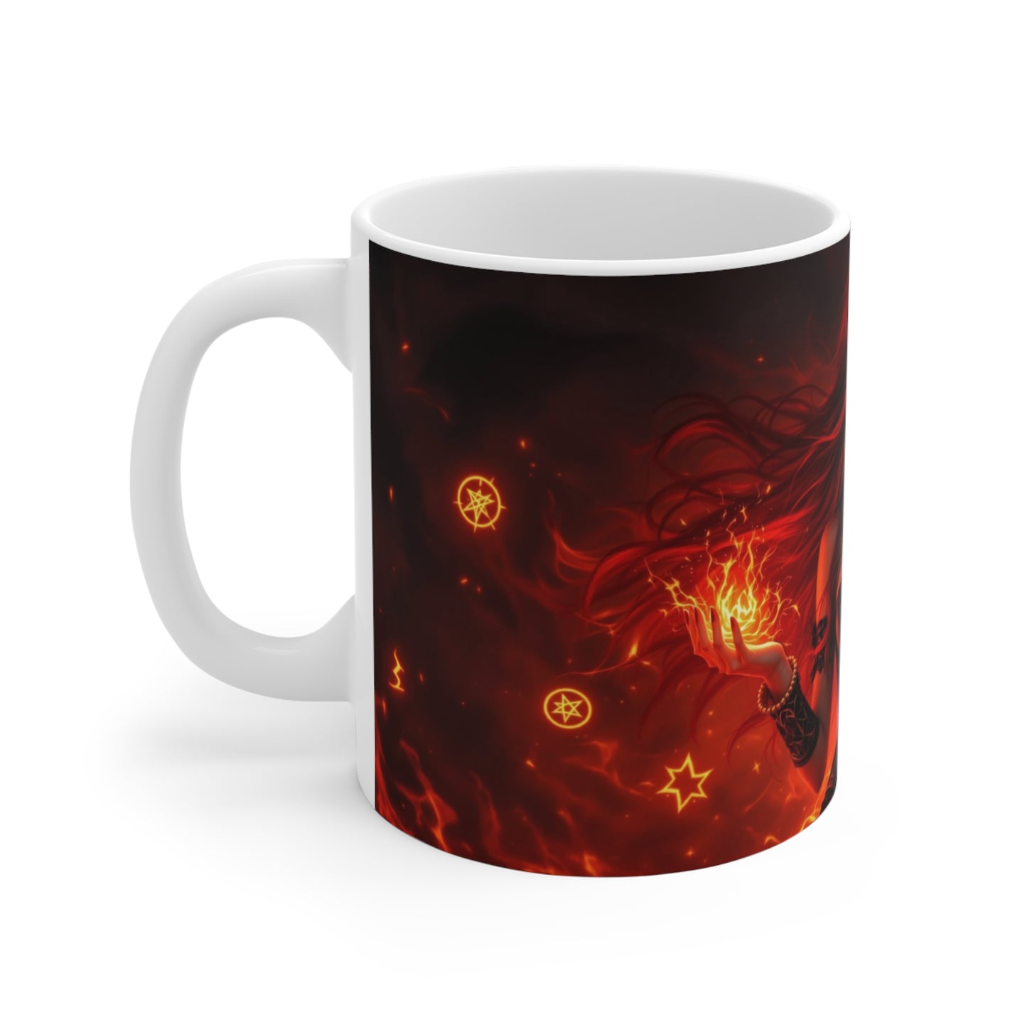 Mystical Fire Mage 11oz Mug - Perfect for Fantasy Lovers & Gift Giving