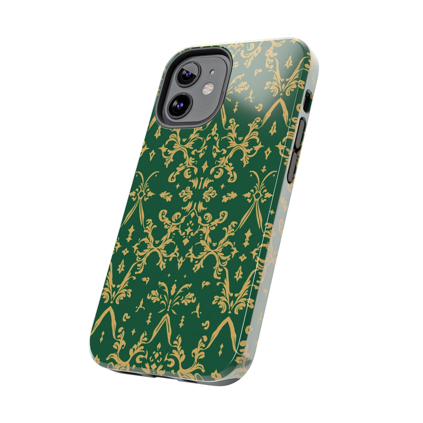 Elegant Damask Green Tough Phone Case