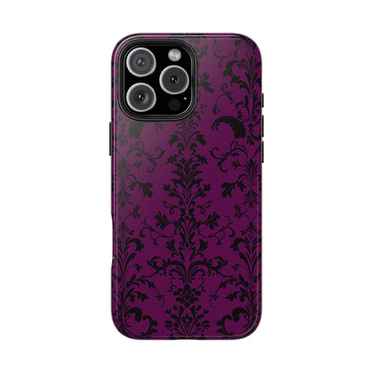 Elegant Damask Tough Phone Cases for Protection and Style