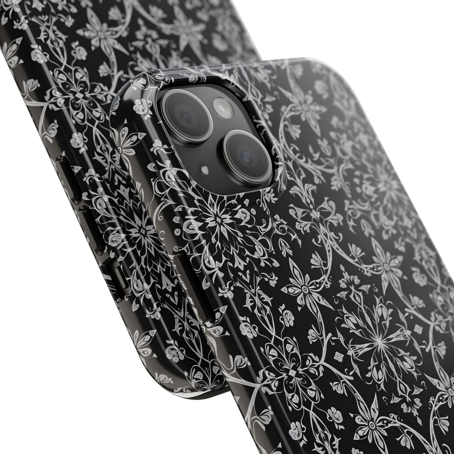 Elegant Floral Tough Phone Case - Durable Protection with Stylish Design