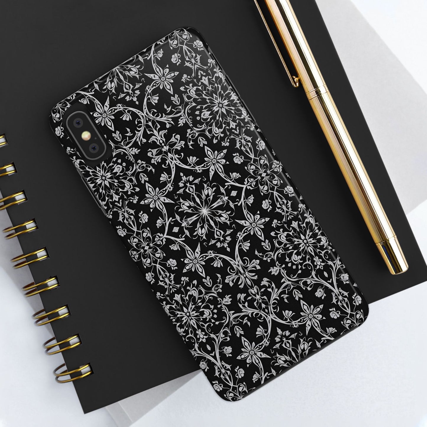 Elegant Floral Tough Phone Case - Durable Protection with Stylish Design