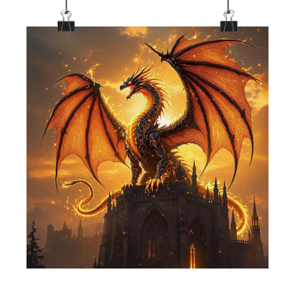 Epic Dragon Vertical Poster - Fantasy Home Decor for Gamers and Dreamers