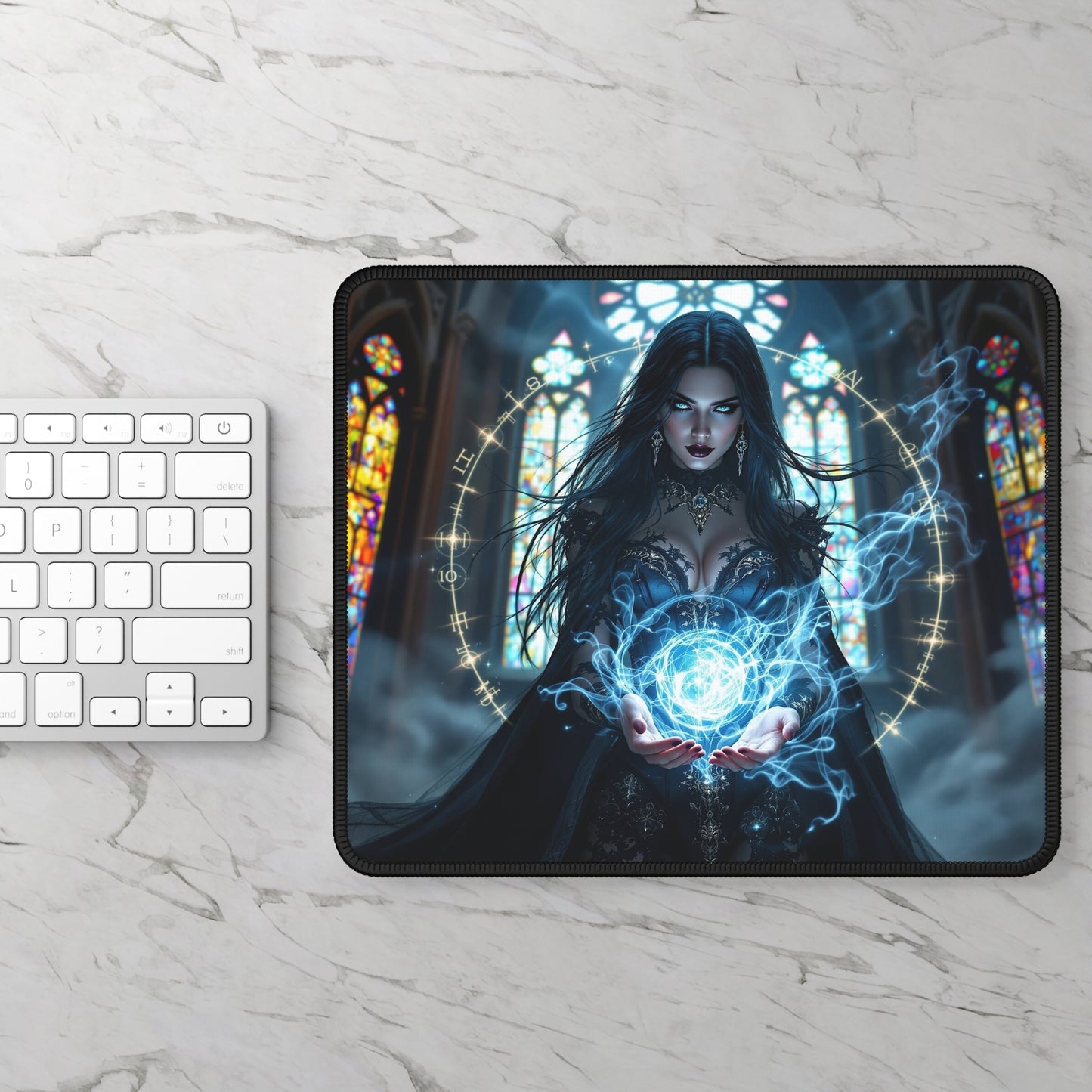 Mystical Sorceress Gaming Mouse Pad - Enchanting Desk Accessory for Gamers