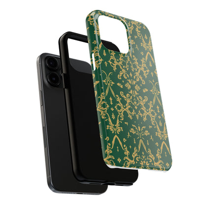 Elegant Damask Green Tough Phone Case