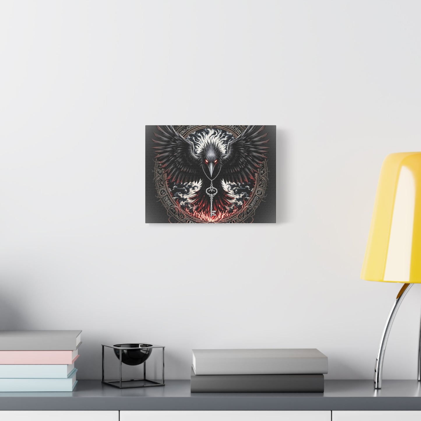 Raven Key Canvas Art - Dark Fantasy Wall Decor