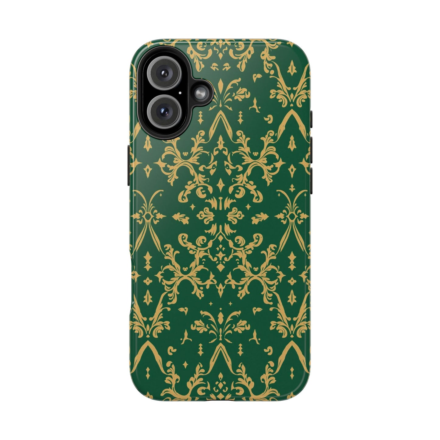 Elegant Damask Green Tough Phone Case