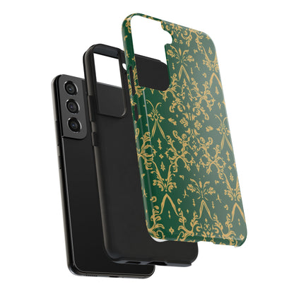 Elegant Damask Green Tough Phone Case