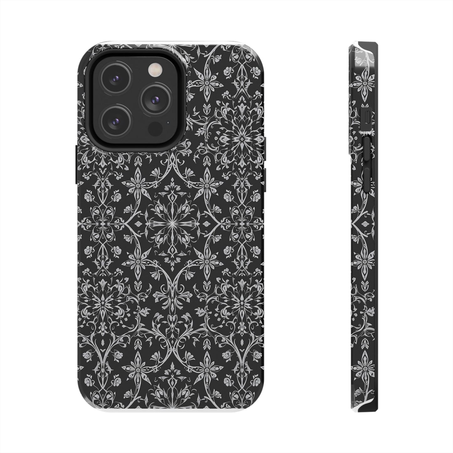 Elegant Floral Tough Phone Case - Durable Protection with Stylish Design