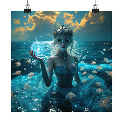 Mystical Mermaid Matte Vertical Poster | Ocean Themed Wall Art