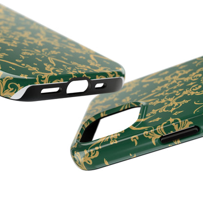 Elegant Damask Green Tough Phone Case