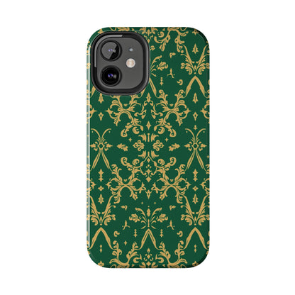 Elegant Damask Green Tough Phone Case