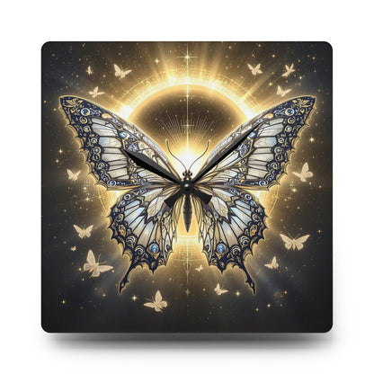 Elegant Butterfly Acrylic Wall Clock | Modern Home Decor