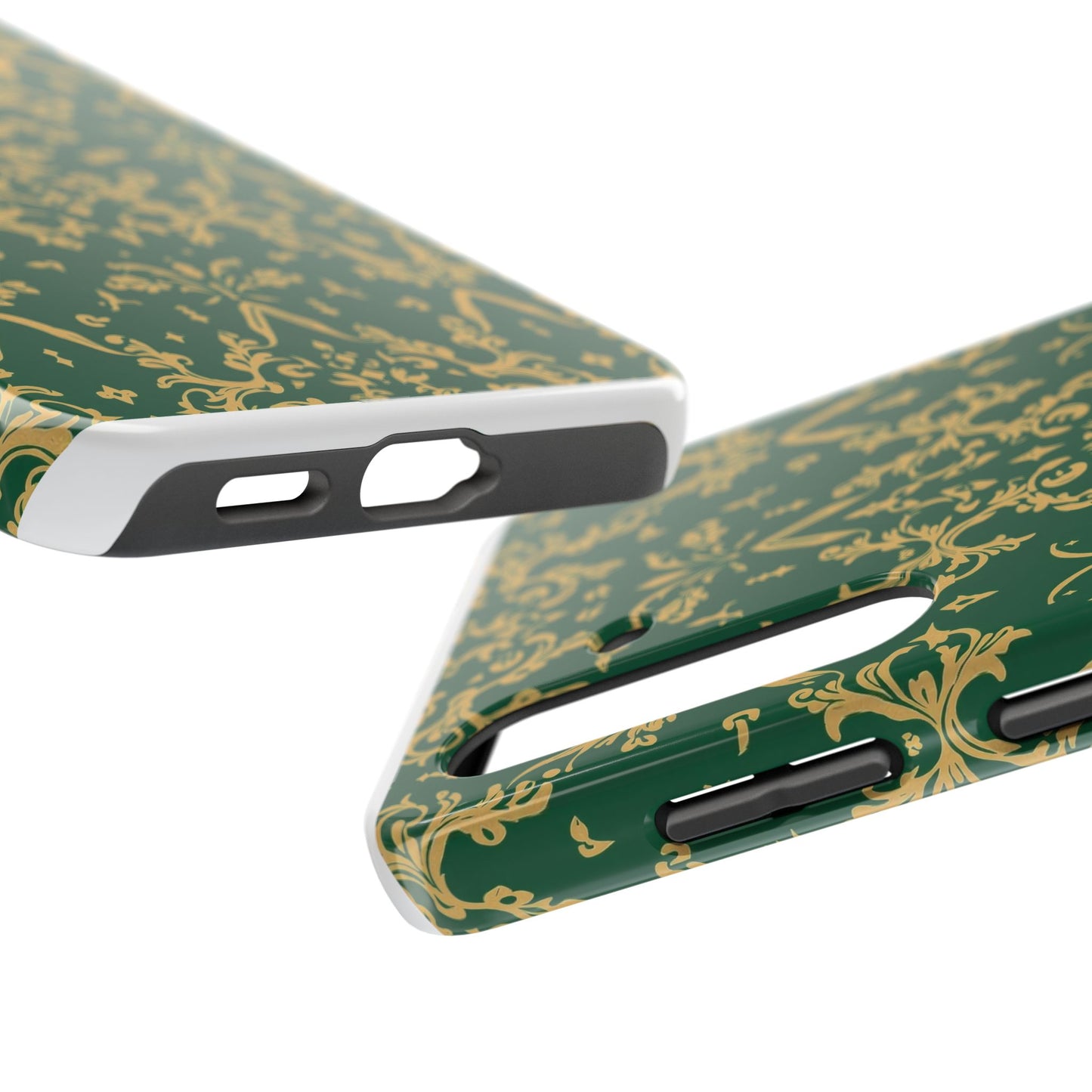 Elegant Damask Green Tough Phone Case