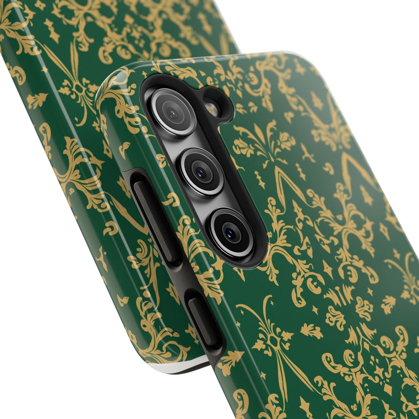 Elegant Damask Green Tough Phone Case