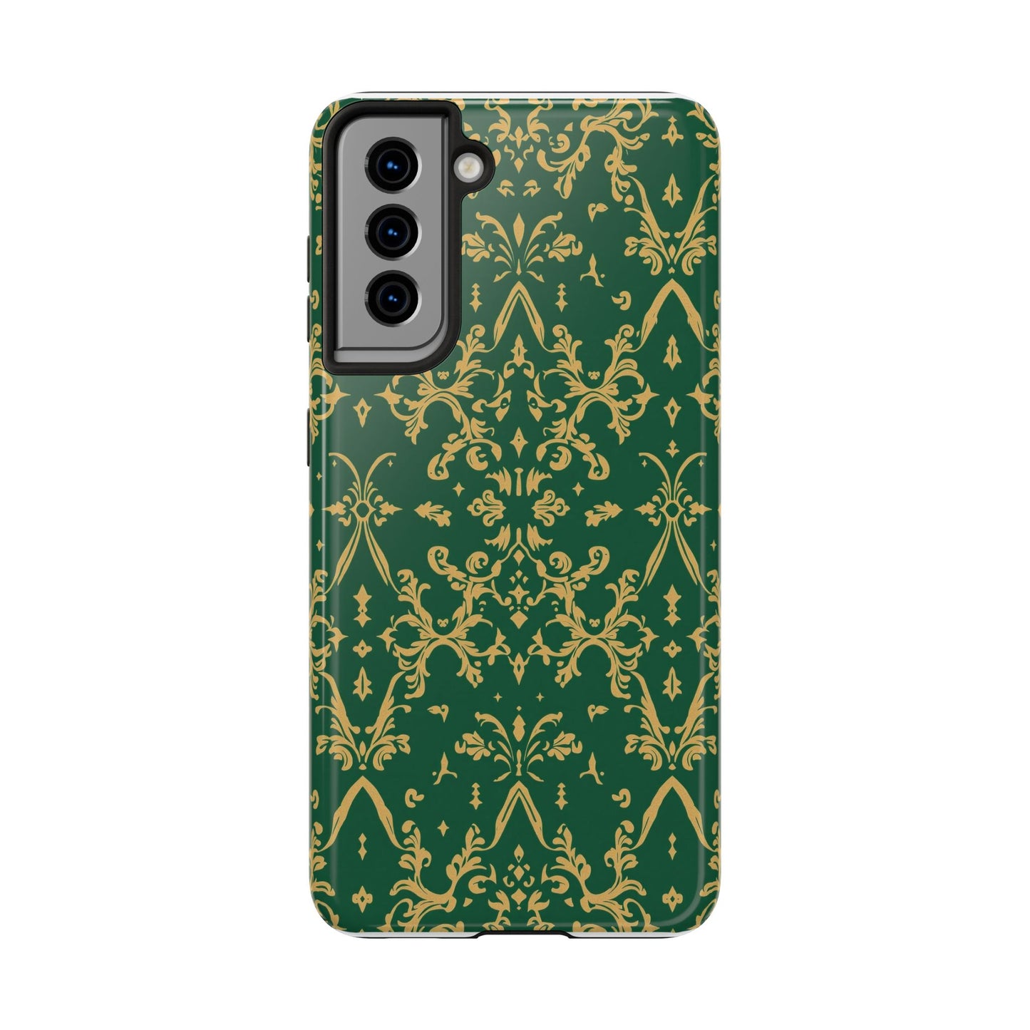 Elegant Damask Green Tough Phone Case