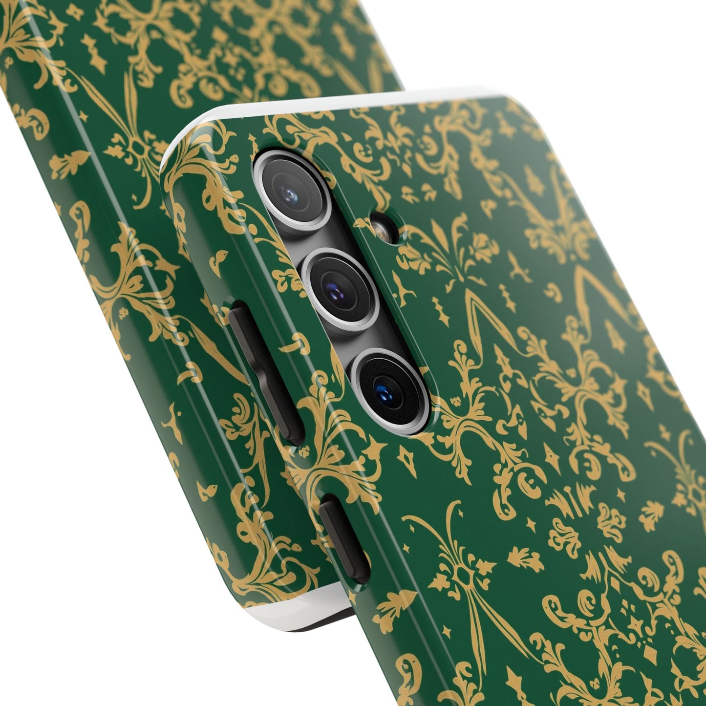 Elegant Damask Green Tough Phone Case