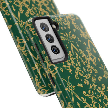 Elegant Damask Green Tough Phone Case