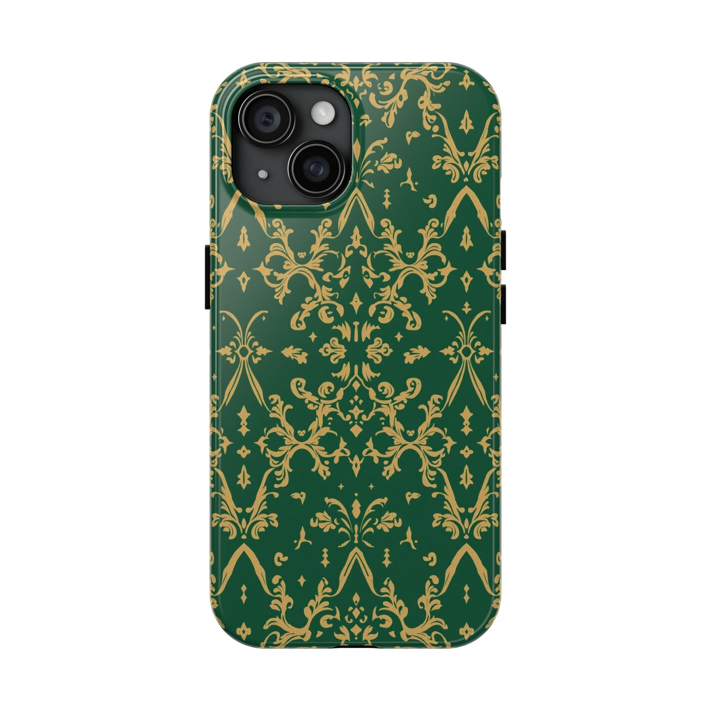 Elegant Damask Green Tough Phone Case