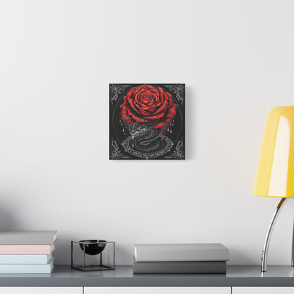 Gothic Rose Snake Canvas Art – Dark Fantasy Wall Decor