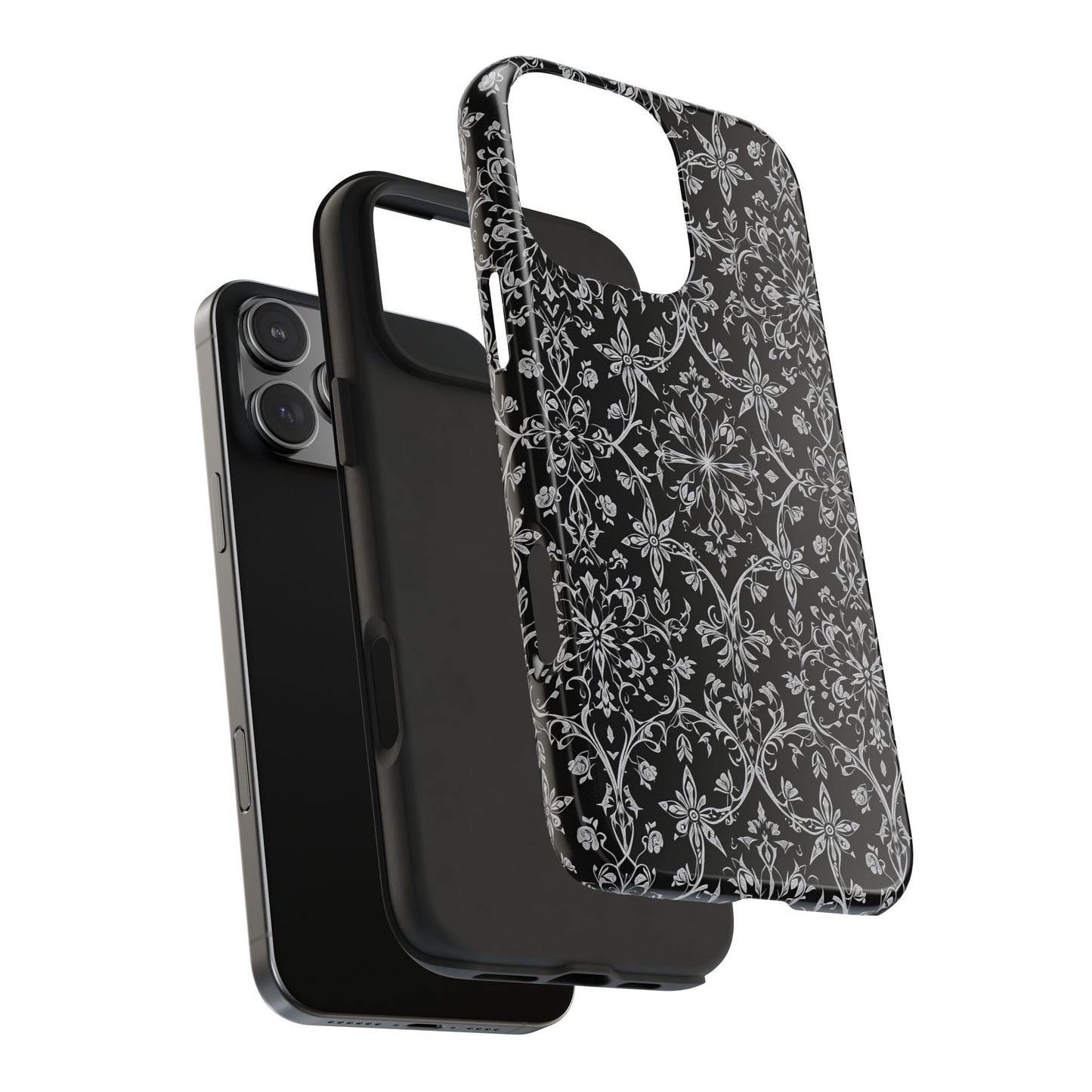 Elegant Floral Tough Phone Case - Durable Protection with Stylish Design