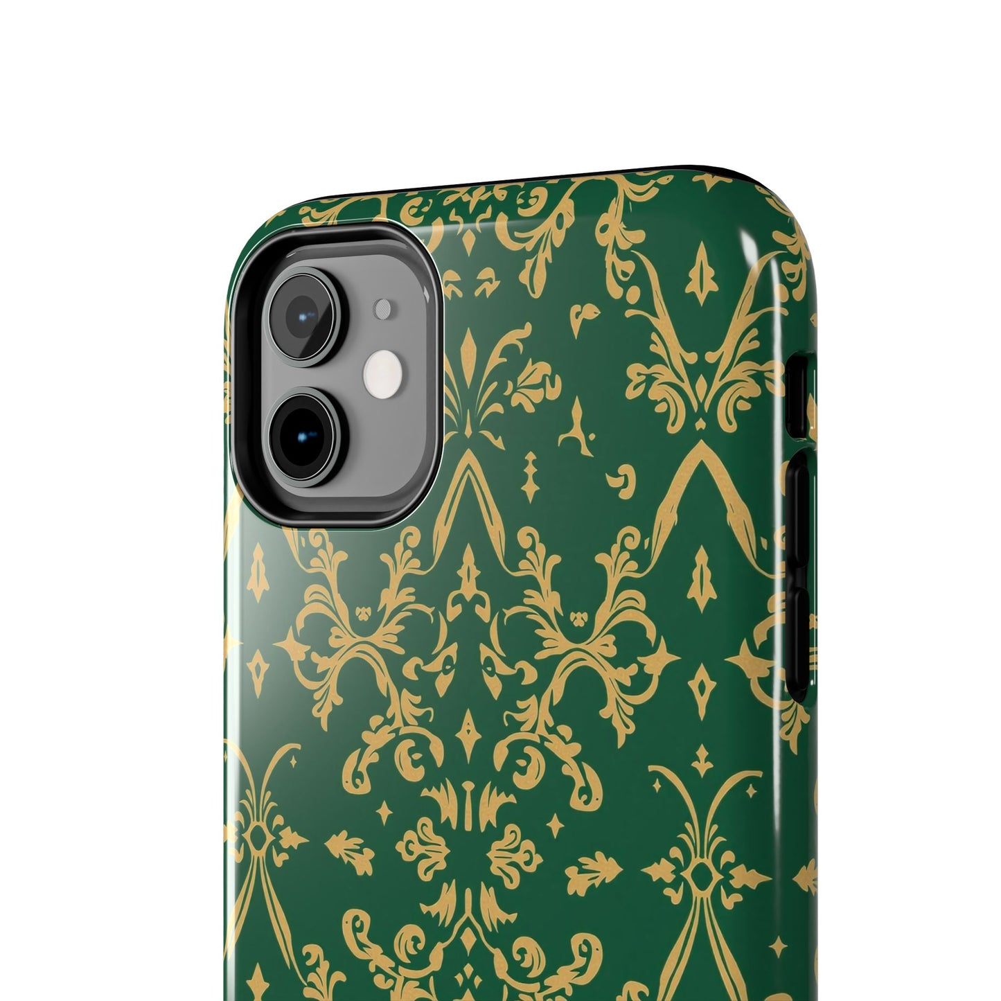 Elegant Damask Green Tough Phone Case