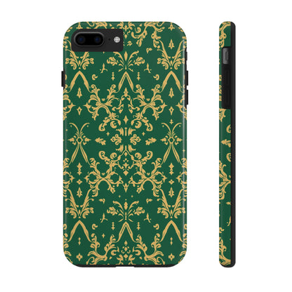 Elegant Damask Green Tough Phone Case