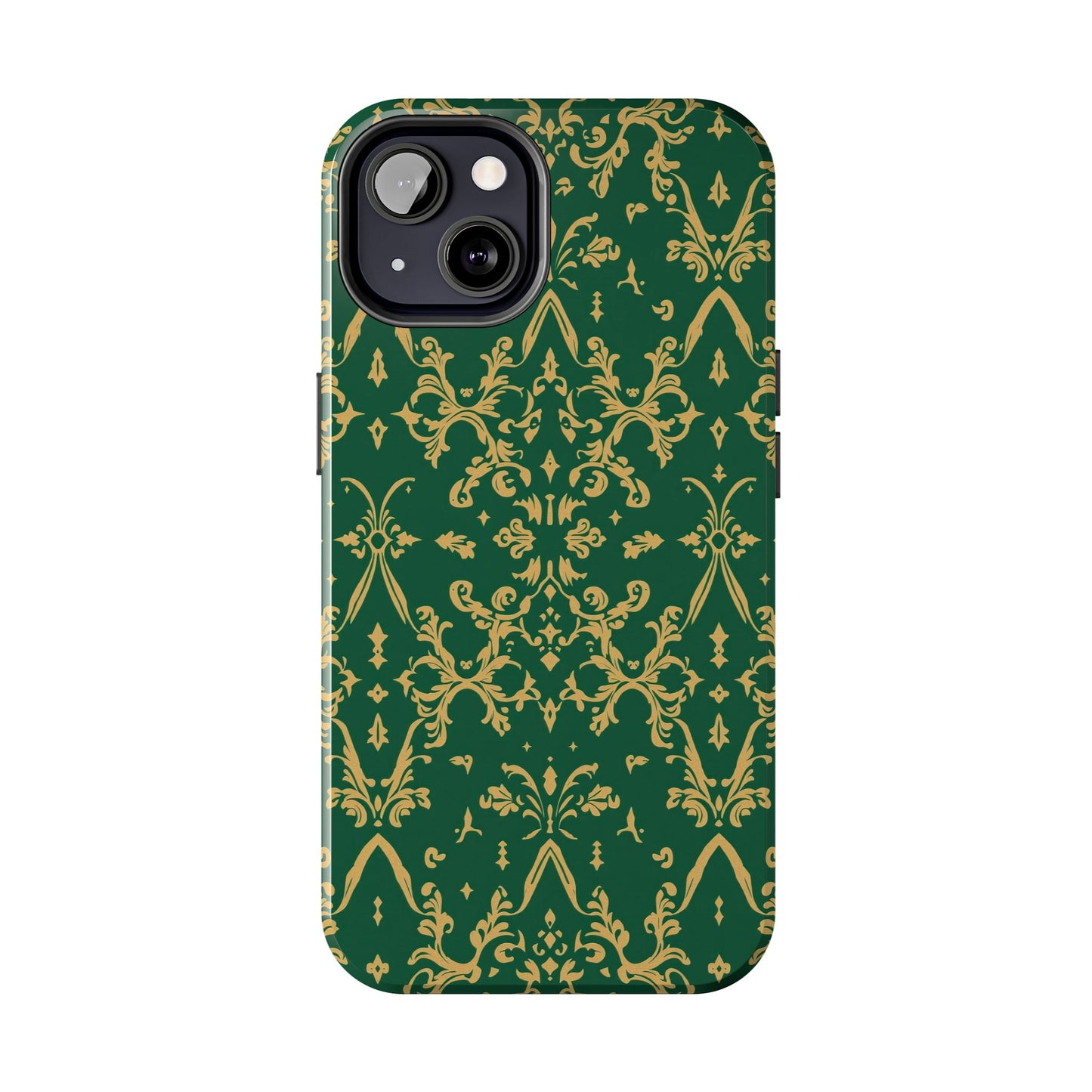 Elegant Damask Green Tough Phone Case