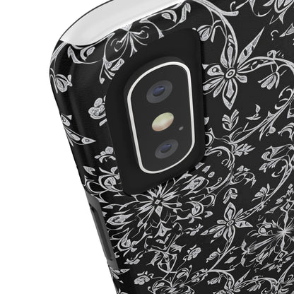 Elegant Floral Tough Phone Case - Durable Protection with Stylish Design