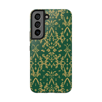 Elegant Damask Green Tough Phone Case