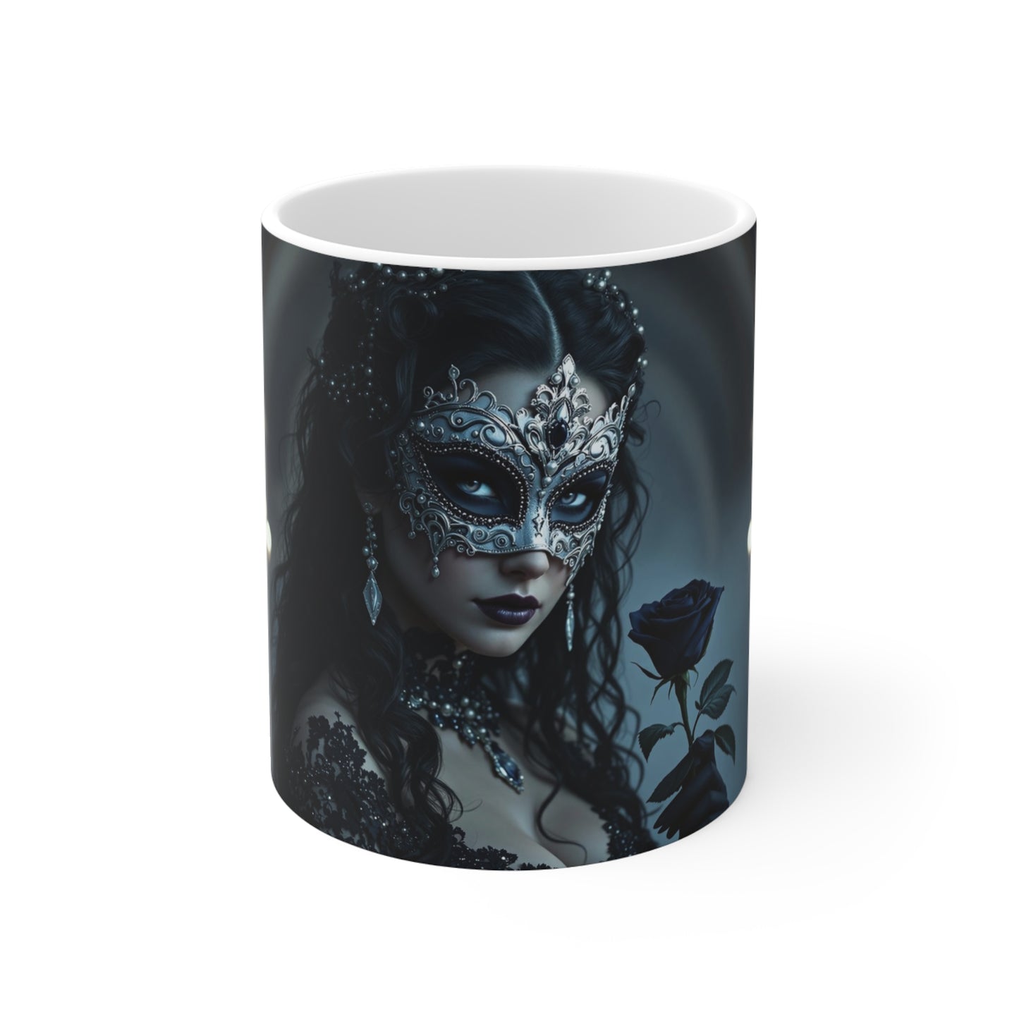 Mug - Enchantress Woman Holding Flower Design