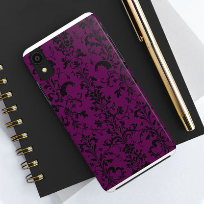 Elegant Damask Tough Phone Cases for Protection and Style