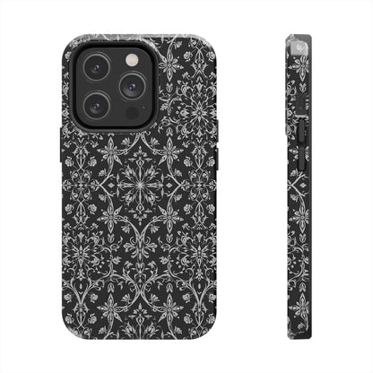 Elegant Floral Tough Phone Case - Durable Protection with Stylish Design