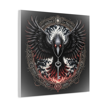 Raven Key Canvas Art - Dark Fantasy Wall Decor